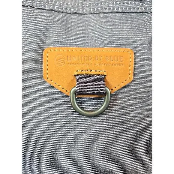 UNITED by BLUE Westward Collection Denim Canvas Medium Backpack Bag Sustainable - Picture 8 of 8